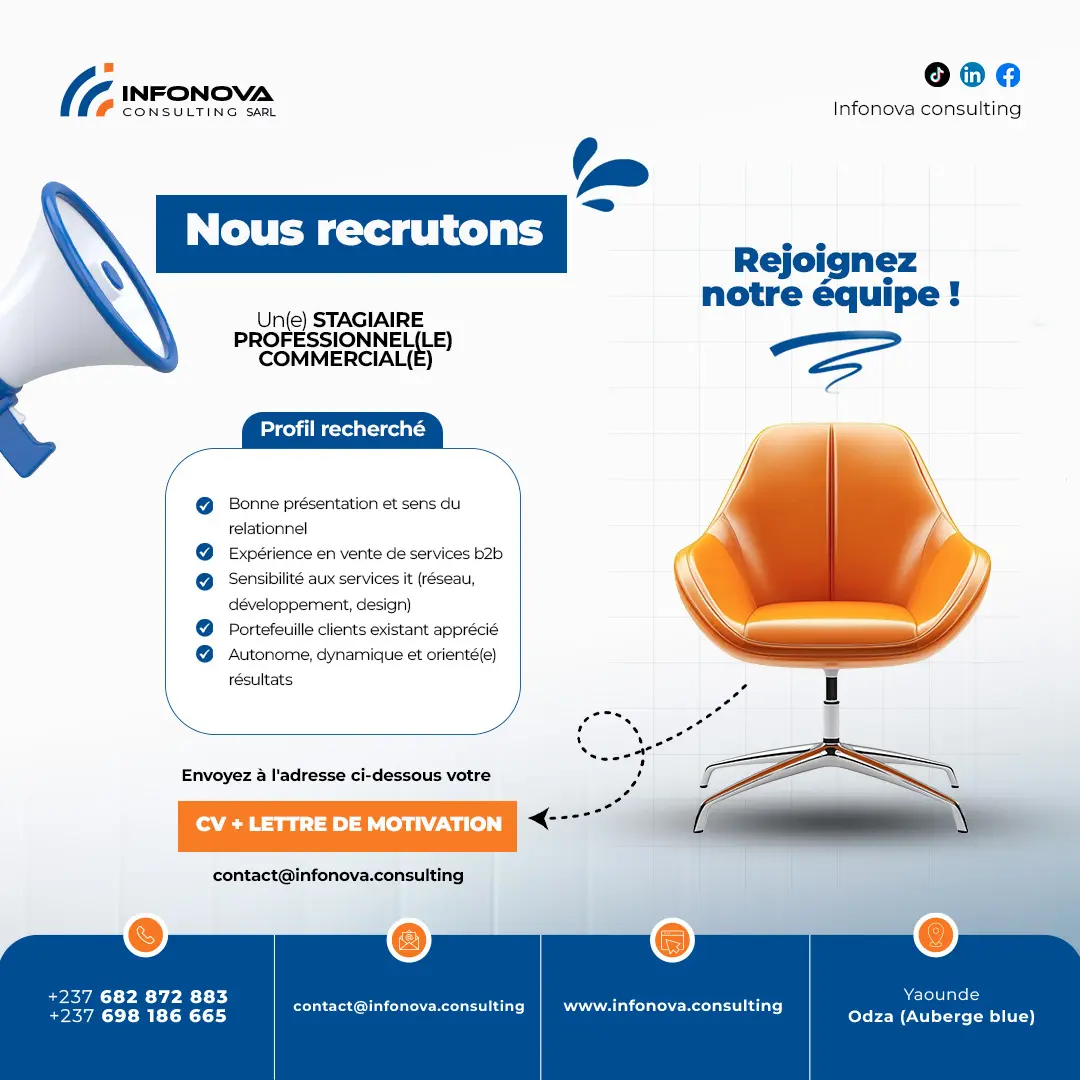 INFONOVA Consulting recrute un(e) stagiaire professionnel(le) commercial(e)