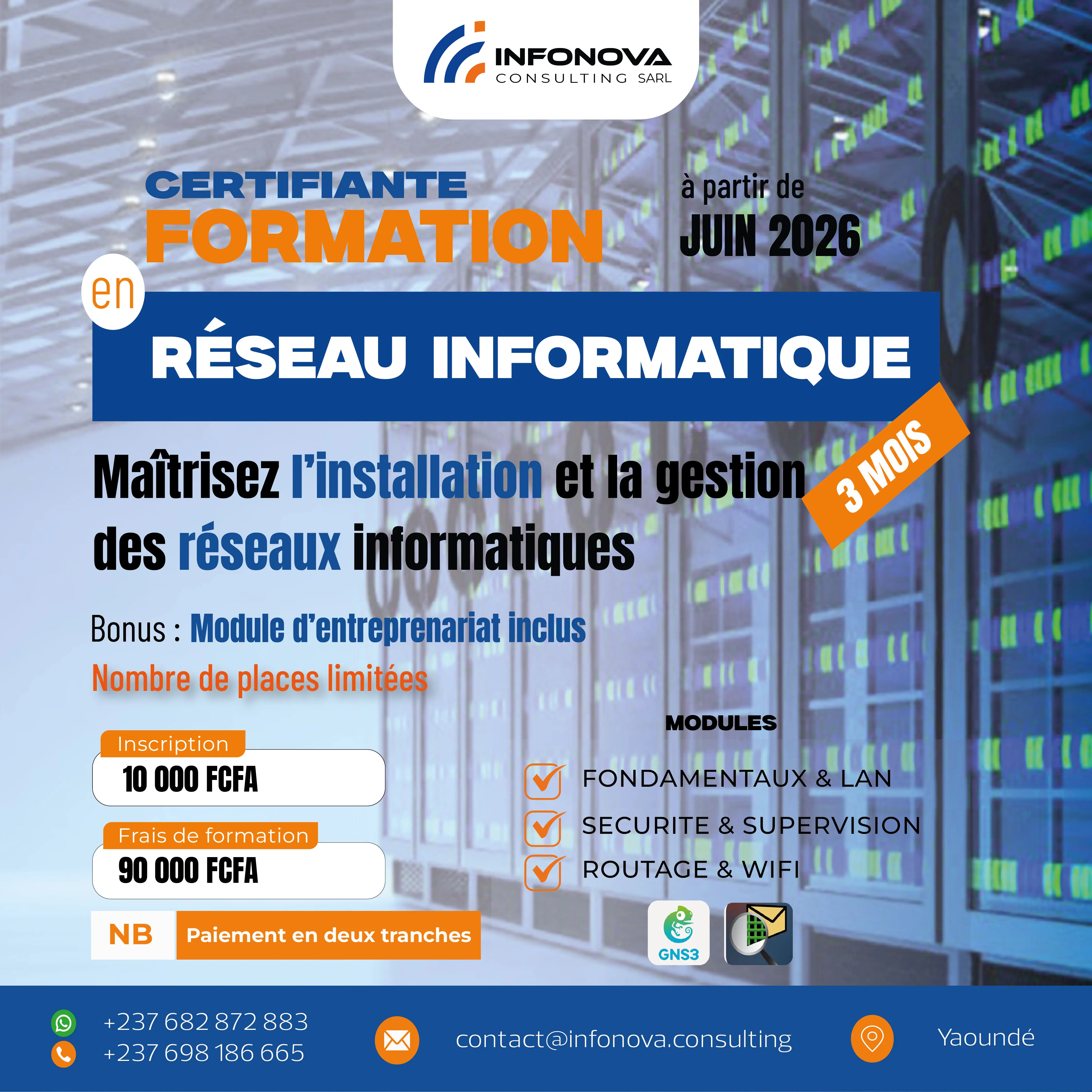 Formation  en Réseaux Informatiques (Installation, Sécurité & Administration)