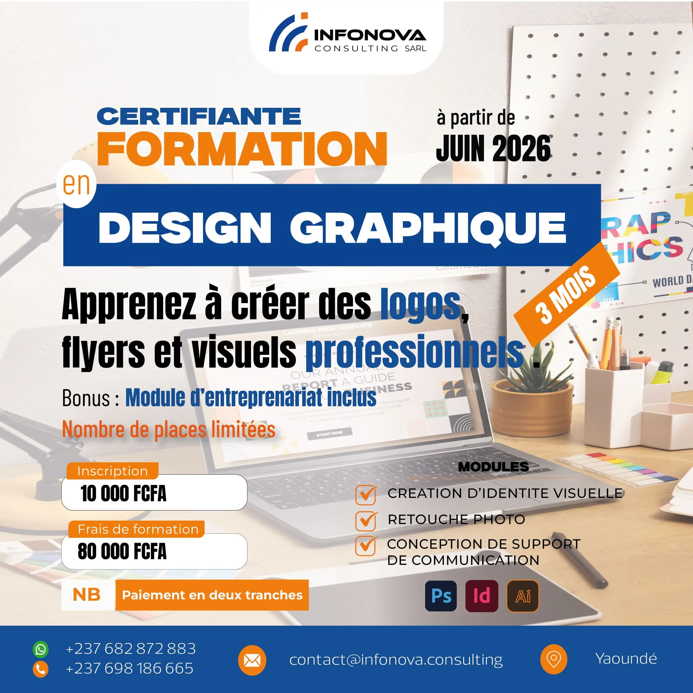 Formation en Design Graphique (Création de logos & visuels professionnels)