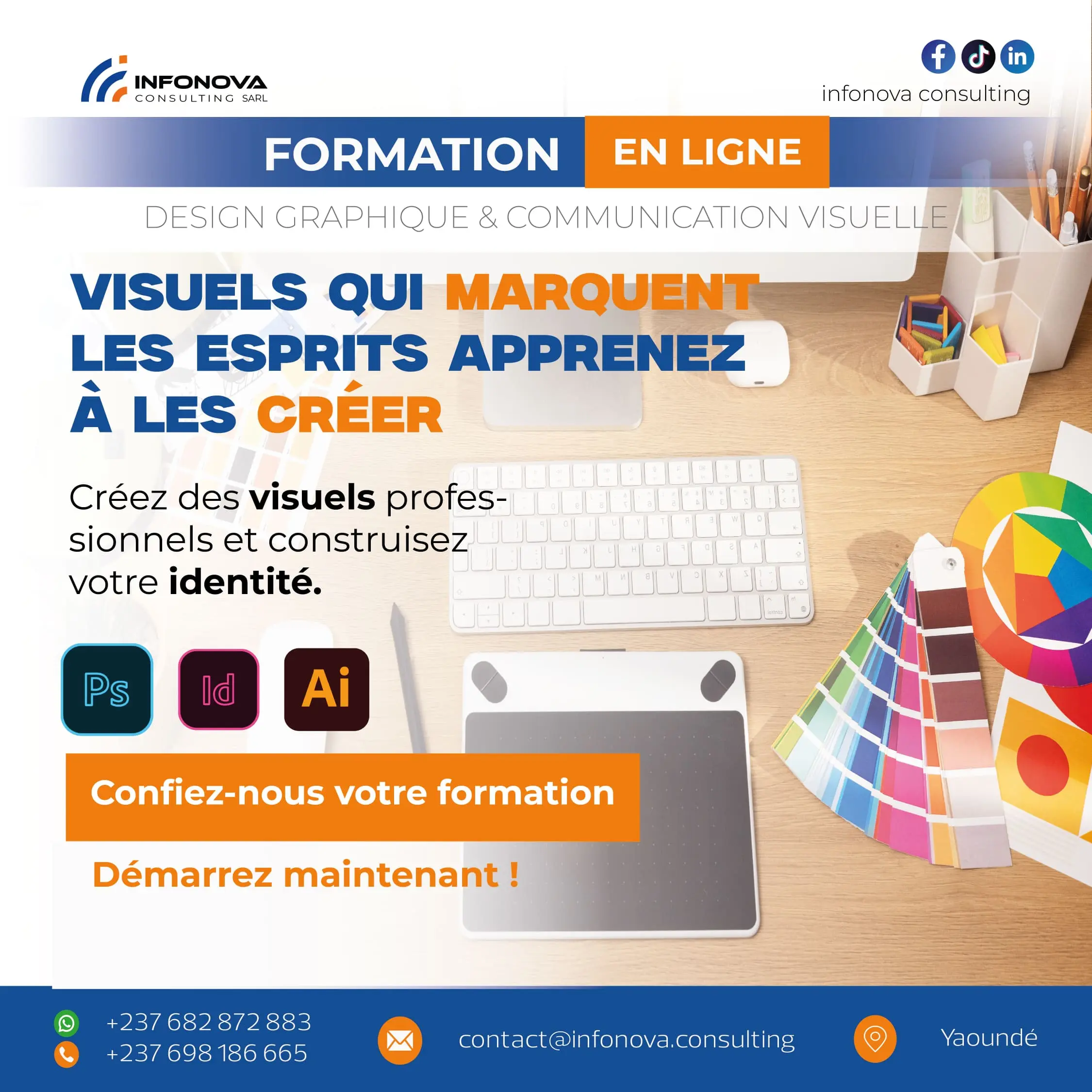 Formation en ligne — Design Graphique & Communication Visuelle | Yaoundé Cameroun