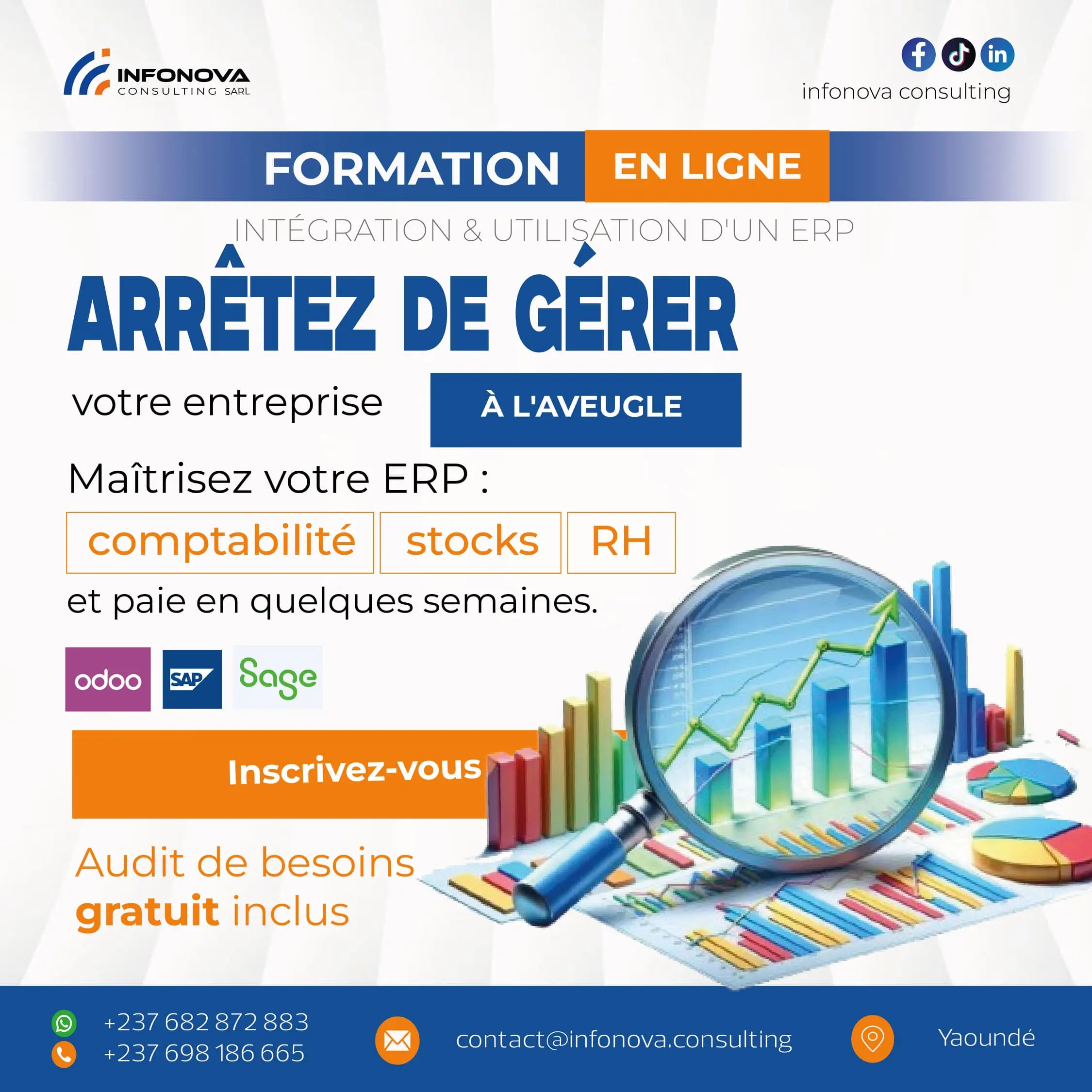 Formation en ligne — ERP | Gestion d'Entreprise Informatisée Cameroun
