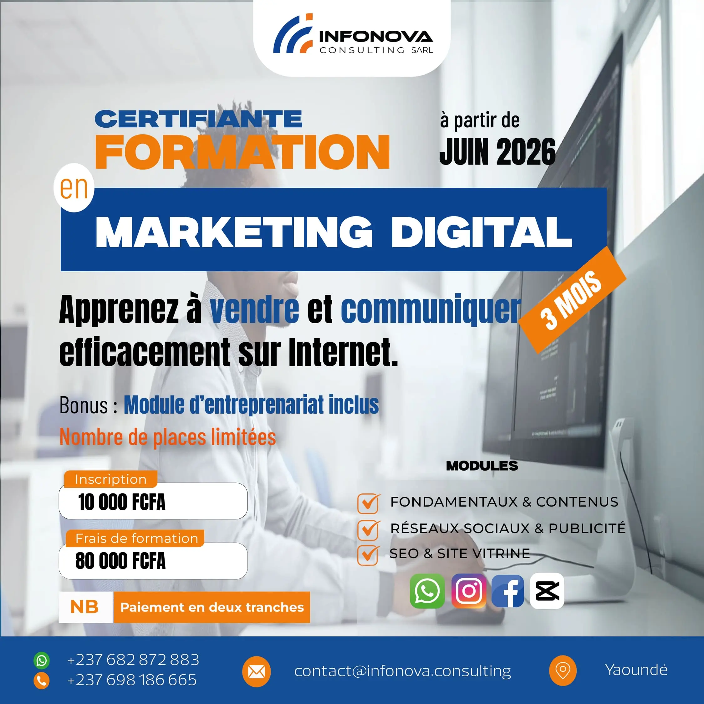 Formation en Marketing Digital (SEO, Réseaux sociaux & Publicité en ligne)